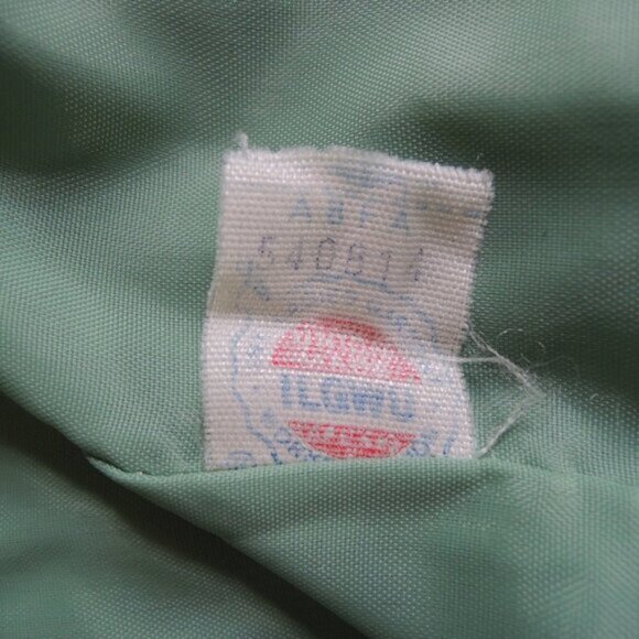 Vintage 70s Lanson ILGWU Light Green Trench Coat S - Picture 11 of 12